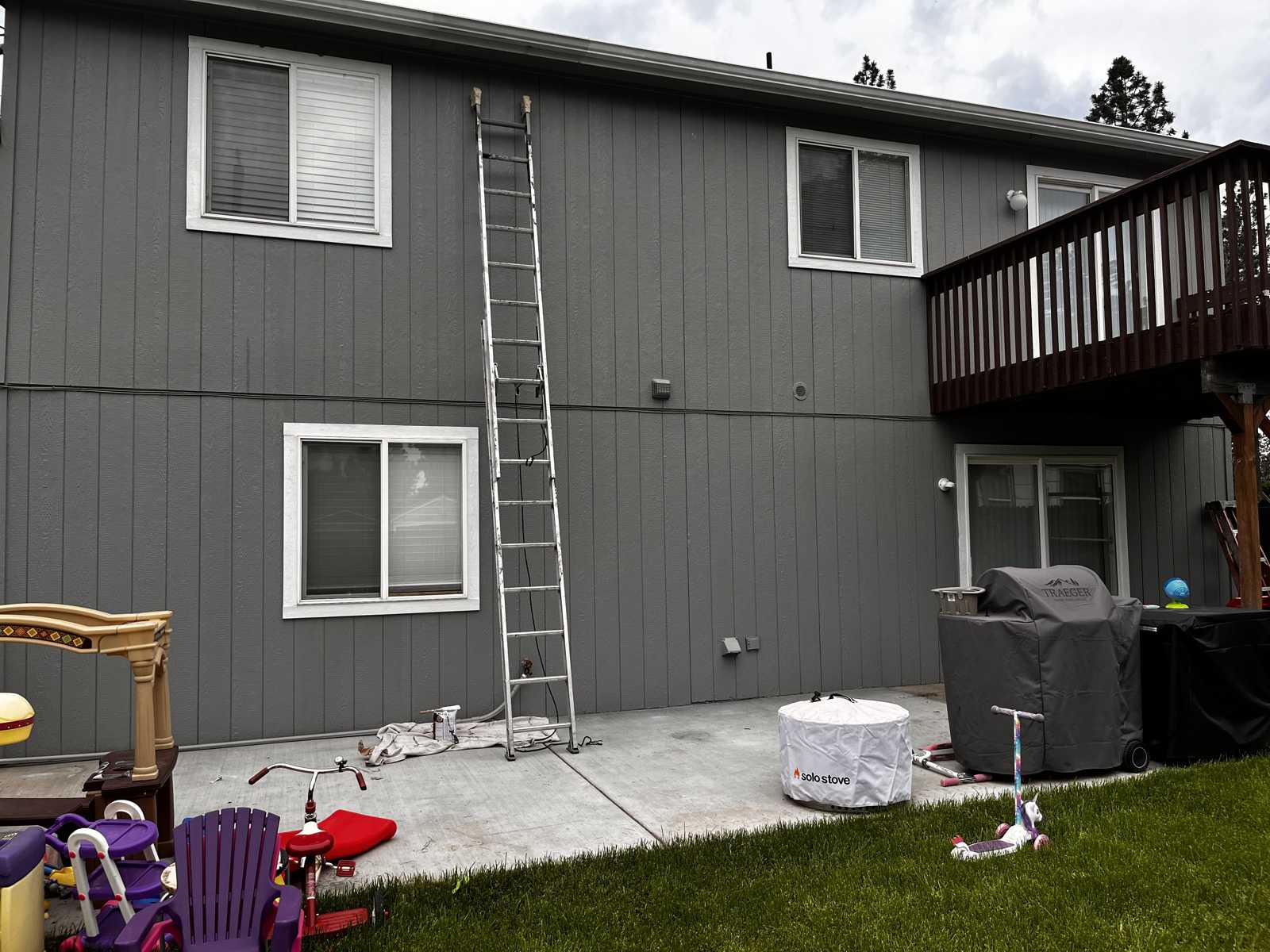 Exterior painting prep masking windows Spokane WA