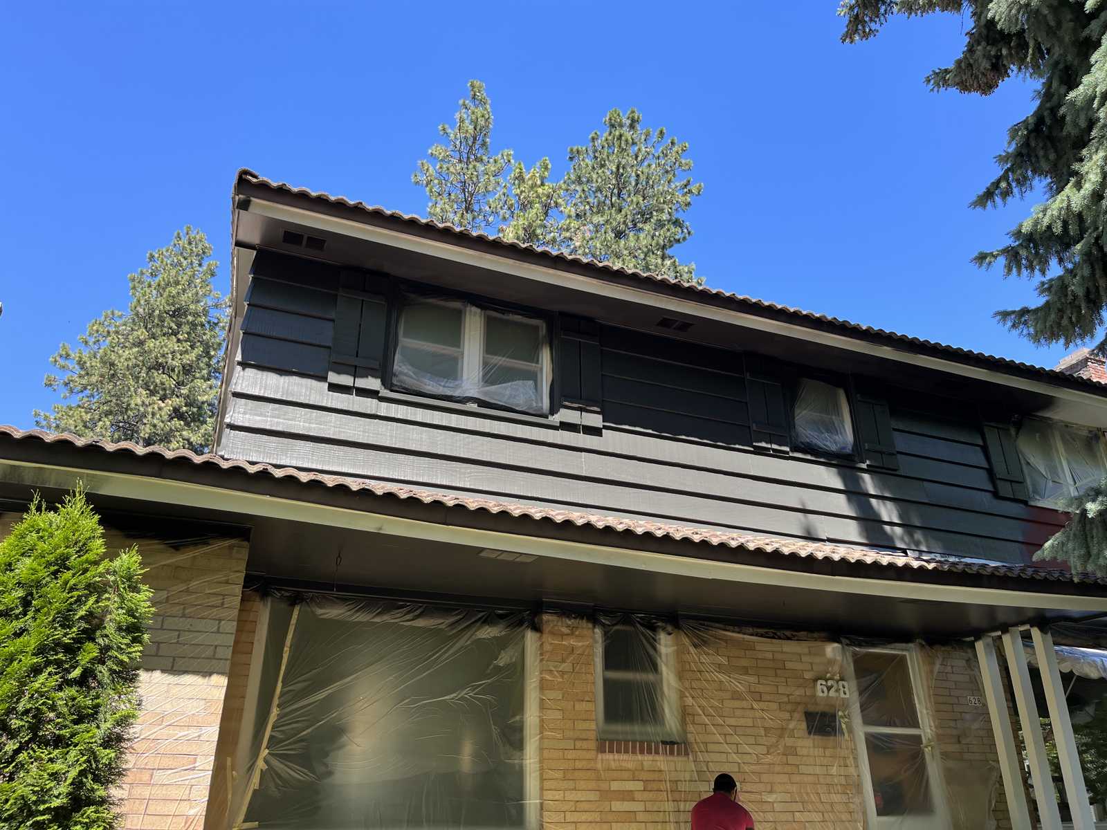 Dark exterior house paint Spokane Valley WA