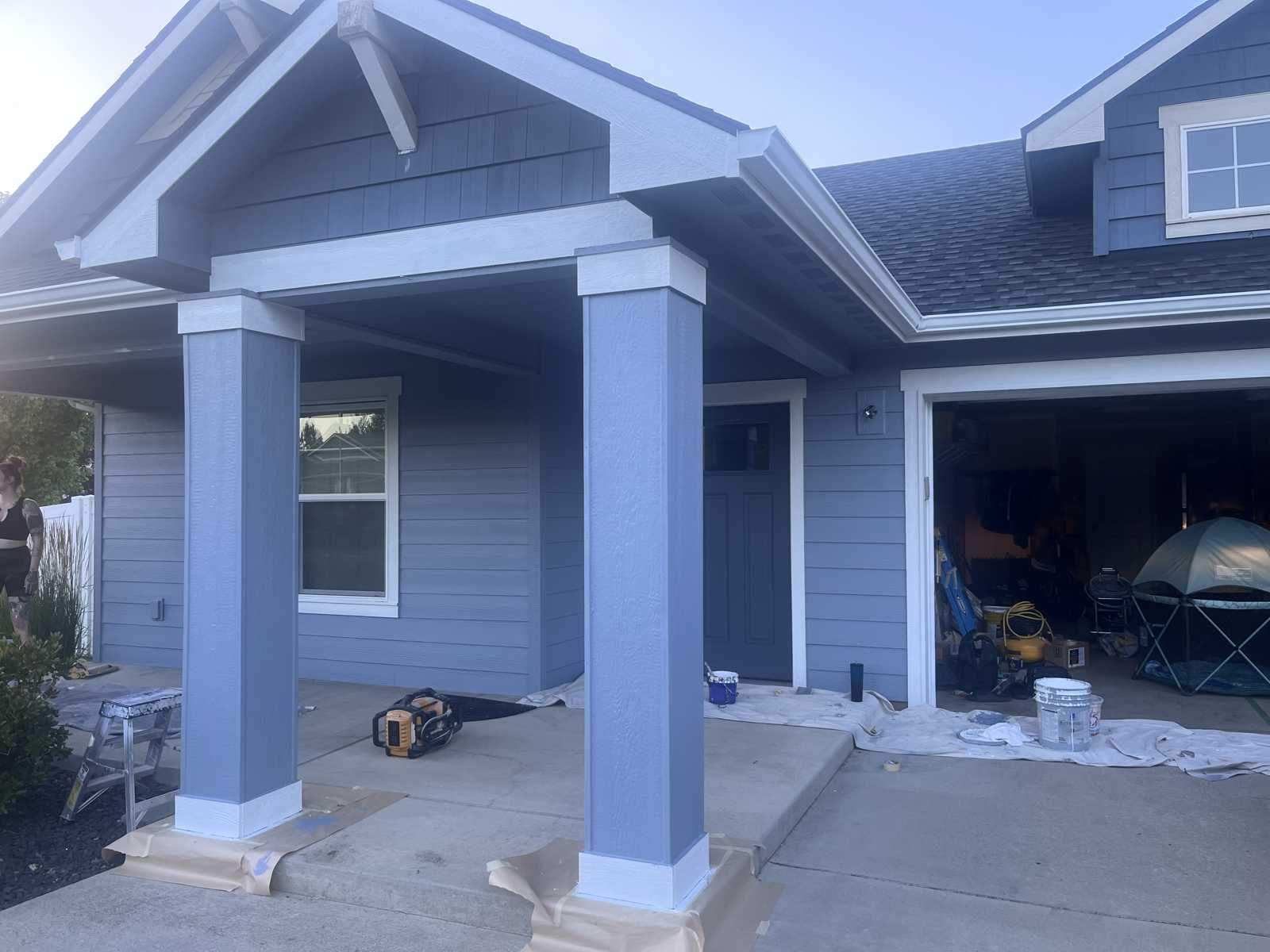 Before severely peeling exterior paint Spokane home